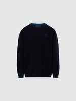 hover | Navy blue | crewneck-12gg-knitwear-796121