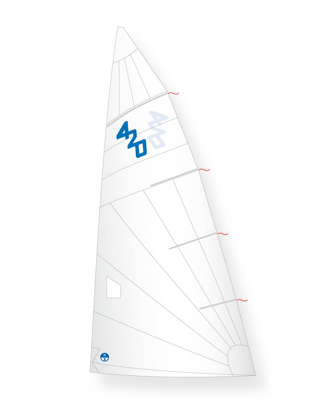 1 | White | North Sails 420 M-11 Mainsail