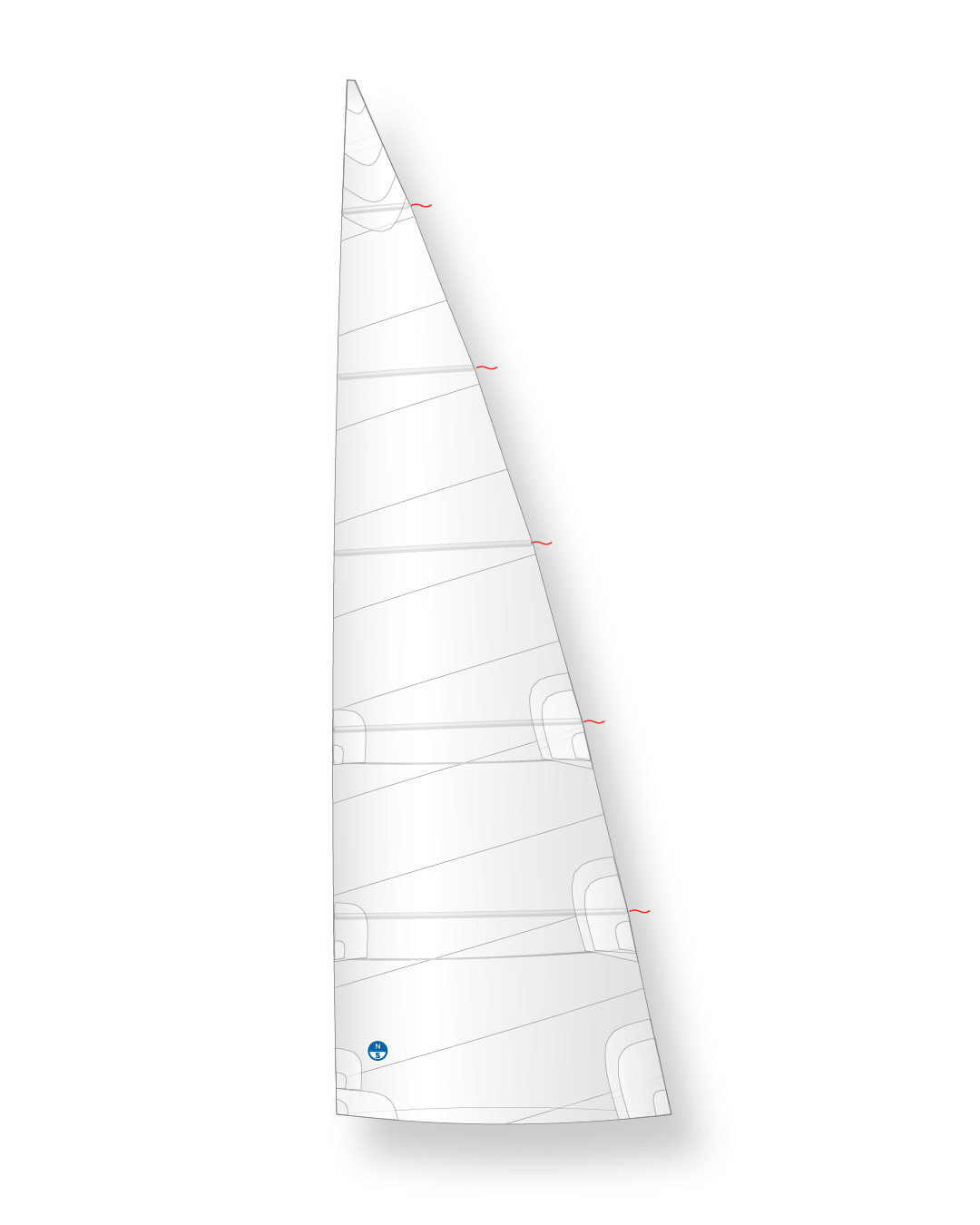 1 | NPC CROSS-CUT / White | North Sails Full Batten Cruising Mainsail NPC CROSS CUT White