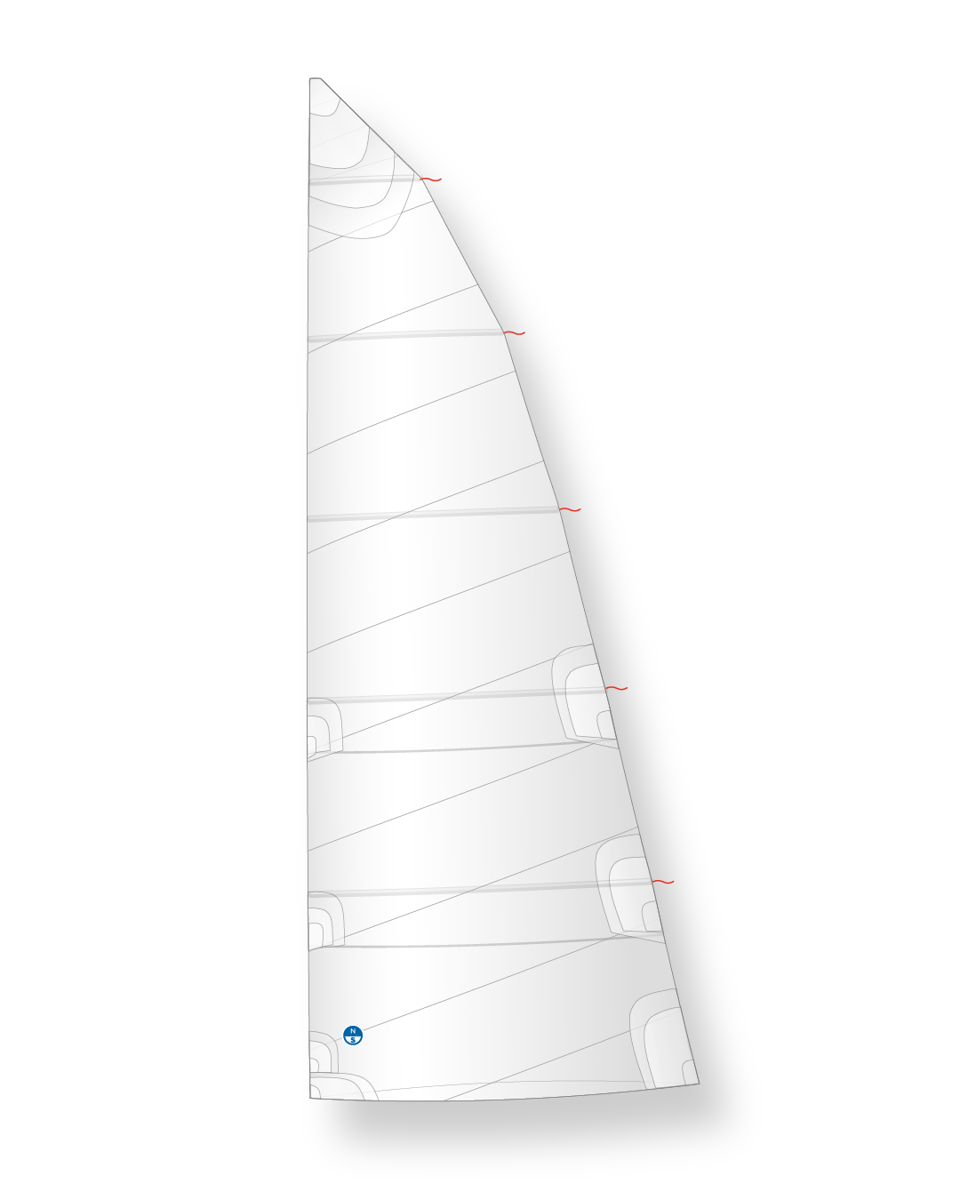 1 | NPC CROSS-CUT / White | North Sails High Roach Cruising Mainsail NPC CROSS CUT White