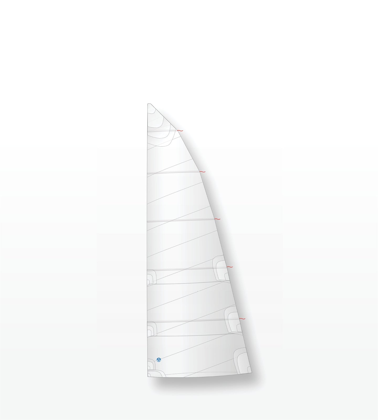 1 | NPC CROSS-CUT / White | North Sails High Roach Cruising Mainsail NPC CROSS CUT White