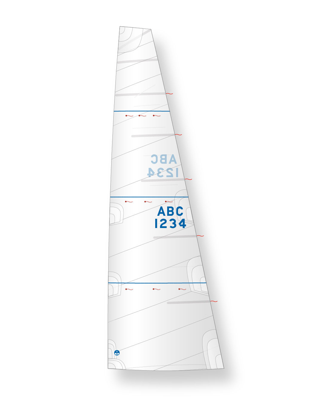 1 | NPC CROSS-CUT / White | North Sails Square Top Cruising Mainsail NPC-CROSSCUT White