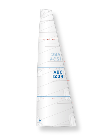 1 | NPC CROSS-CUT / White | North Sails Square Top Cruising Mainsail NPC-CROSSCUT White