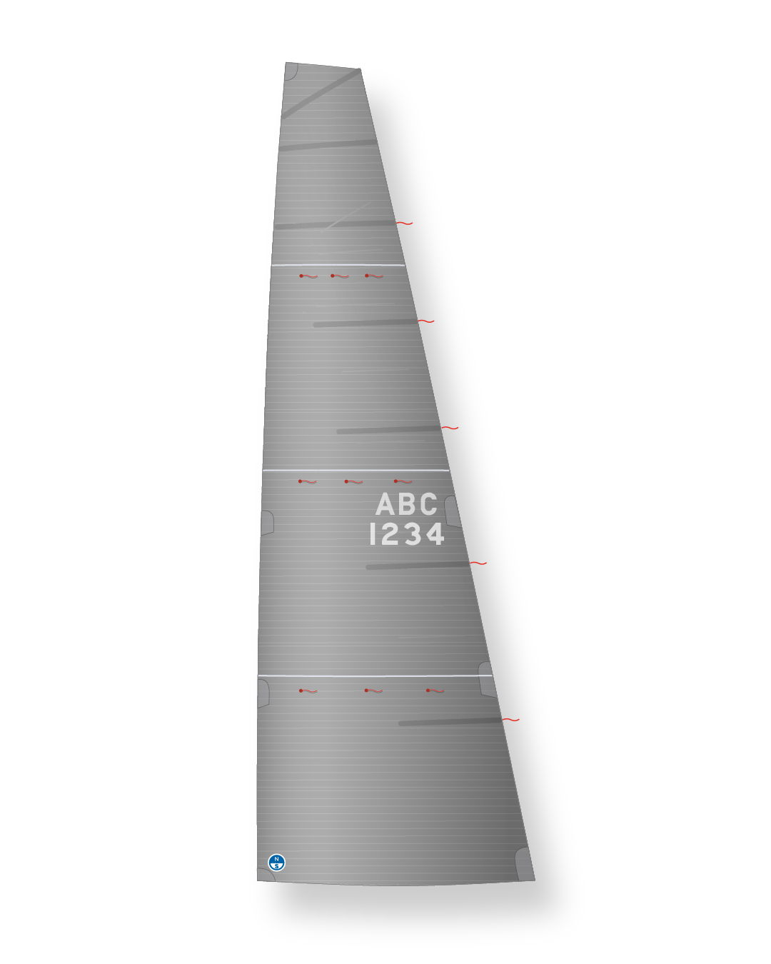 1 | 3Di ENDURANCE / Gray | North Sails Square Top Cruising Mainsail 3Di ENDURANCE Gray