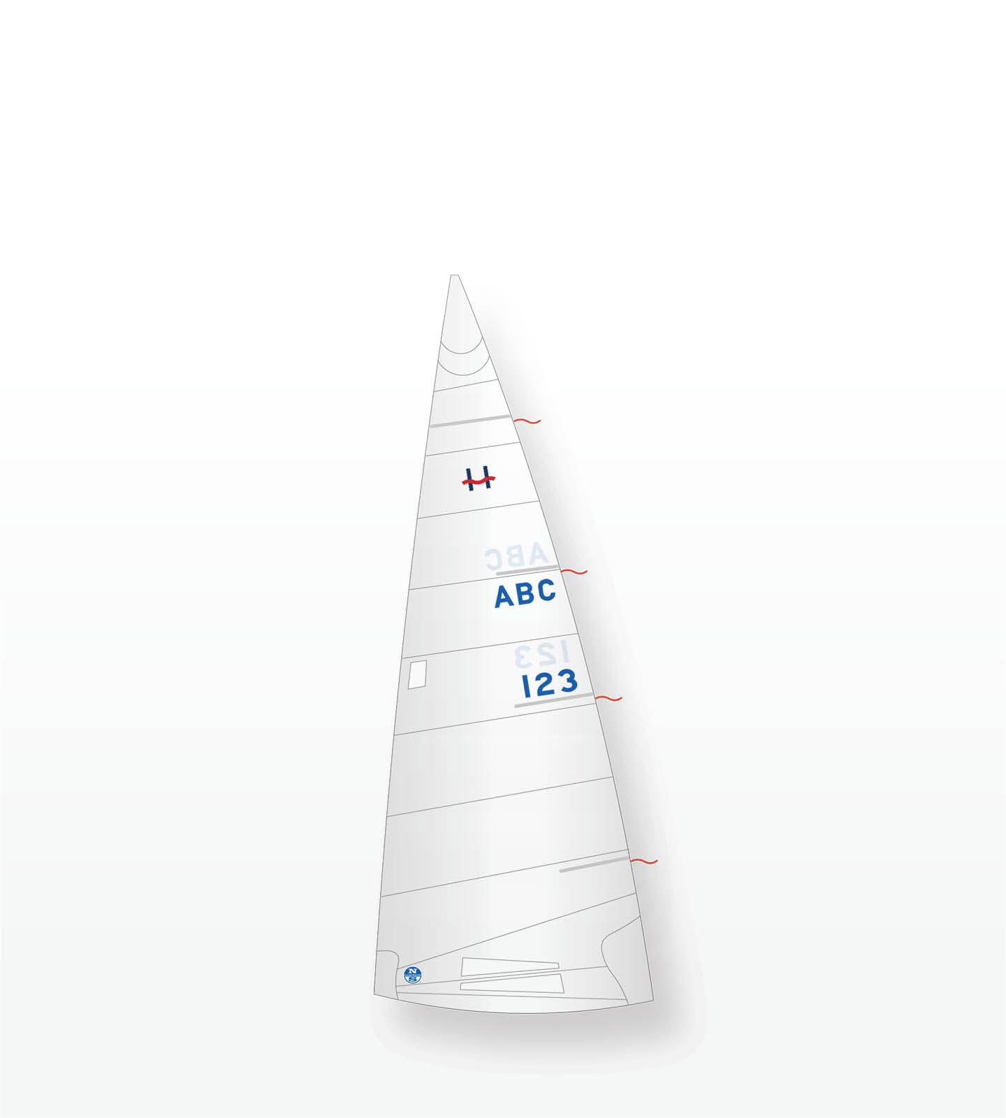 1 | White | North Sails H-Boat HJ-9 Mainsail