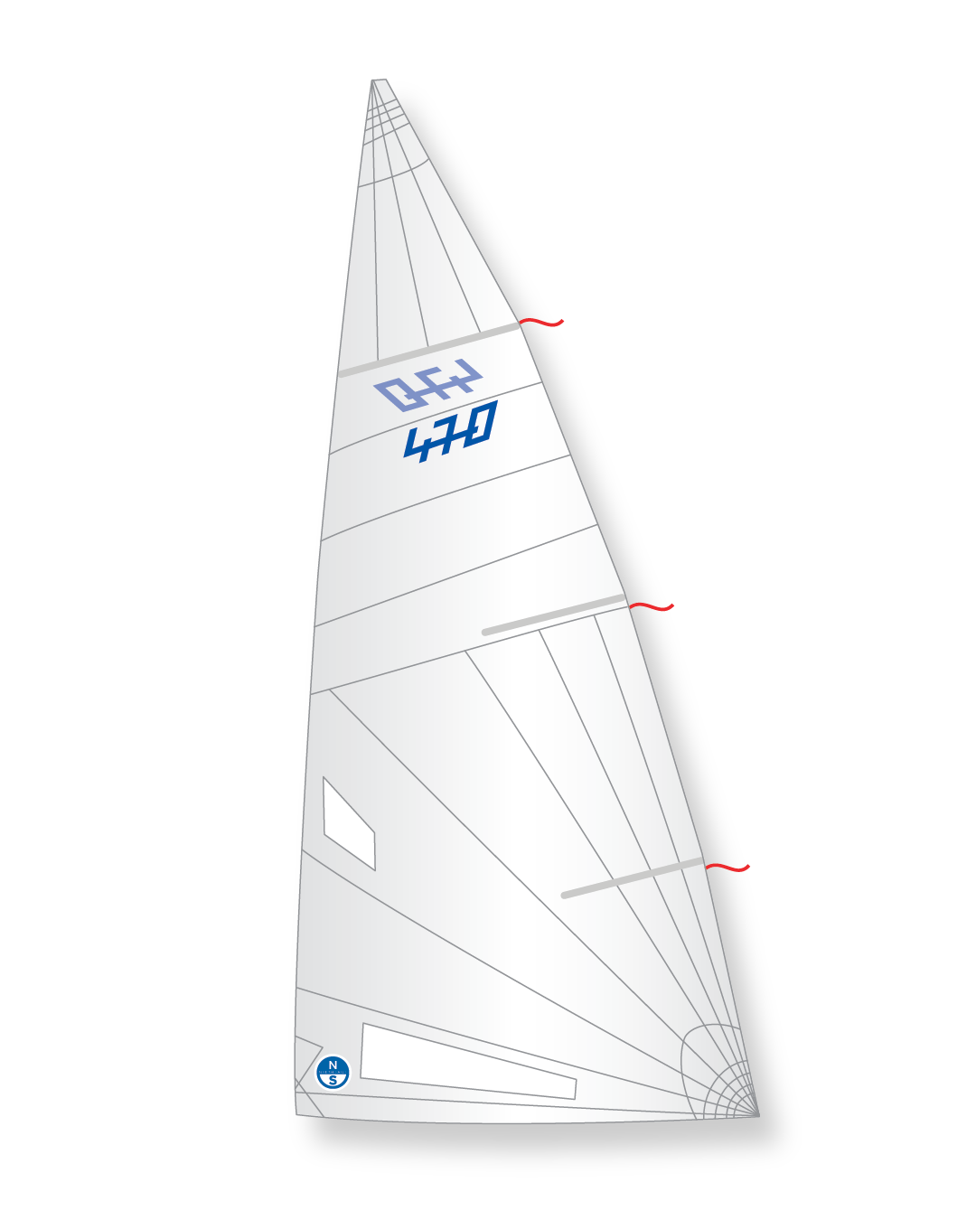 1 | White | North Sails 470 17-L26- Mainsail