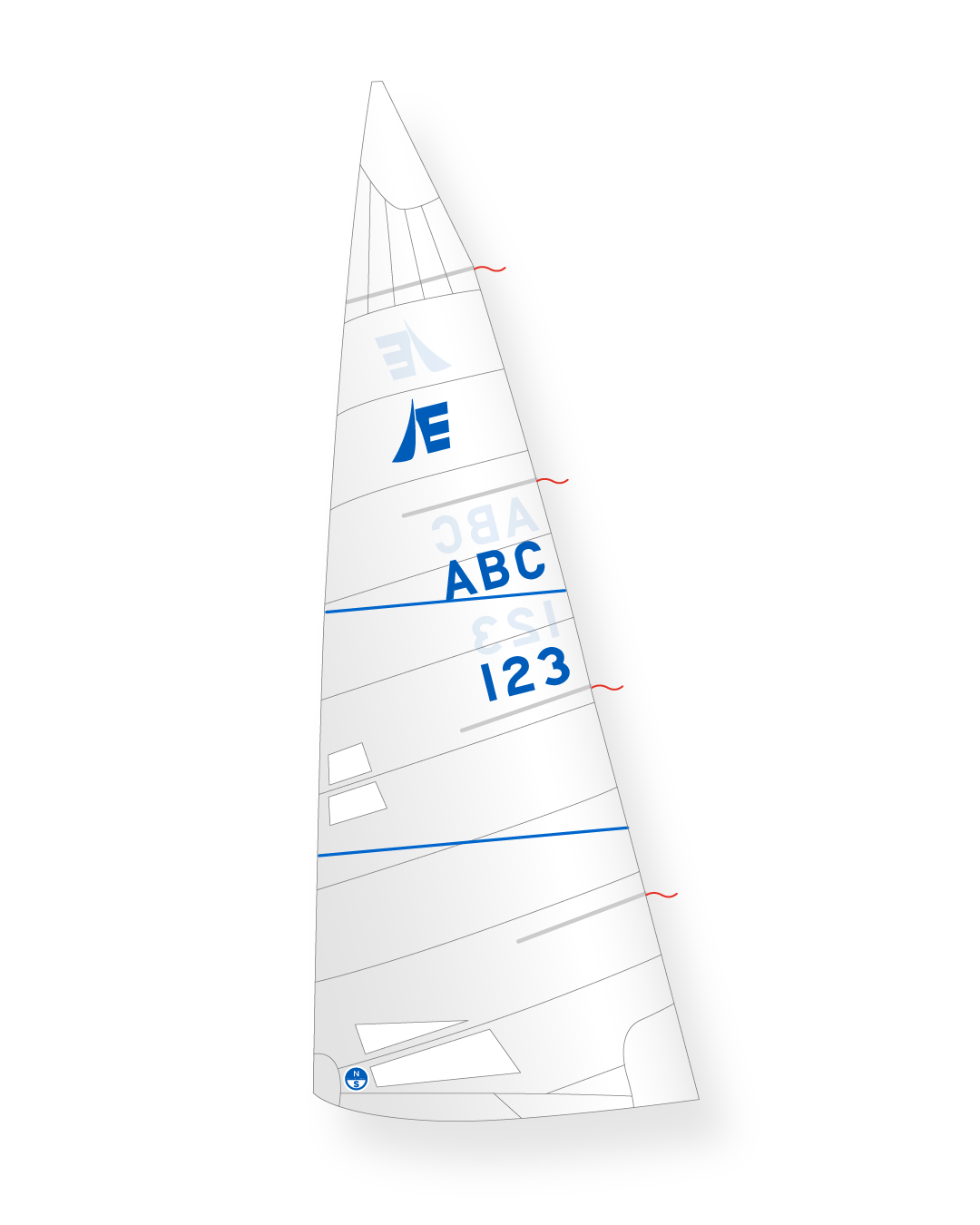 1 | White | North Sails Etchells PC-FM2 Radial Head Mainsail