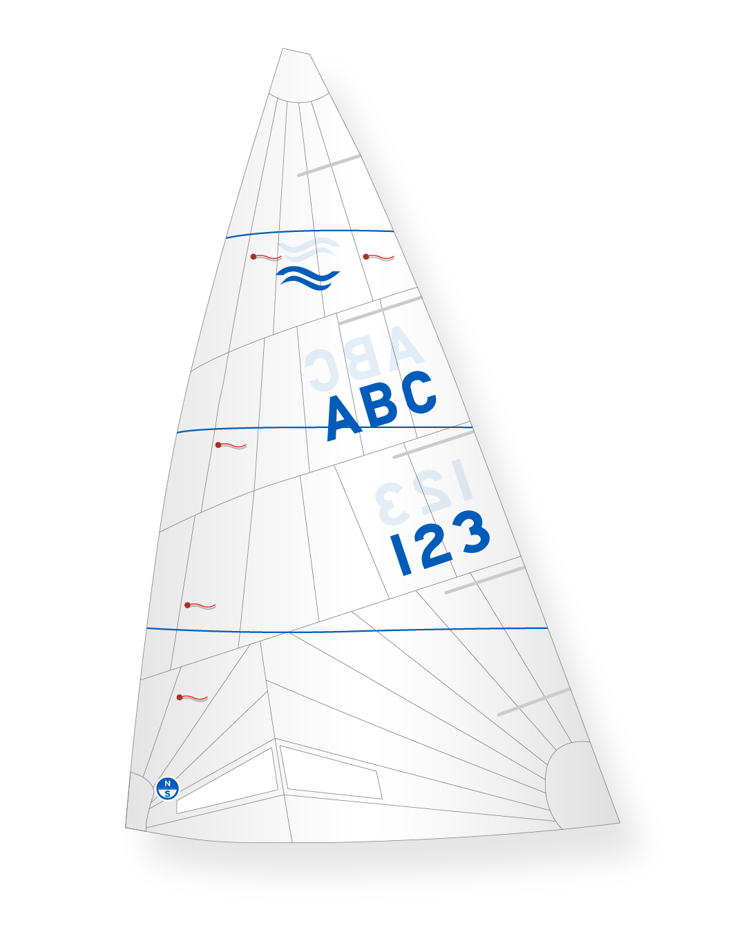 1 | White | North Sails Finn Dacron Mainsail