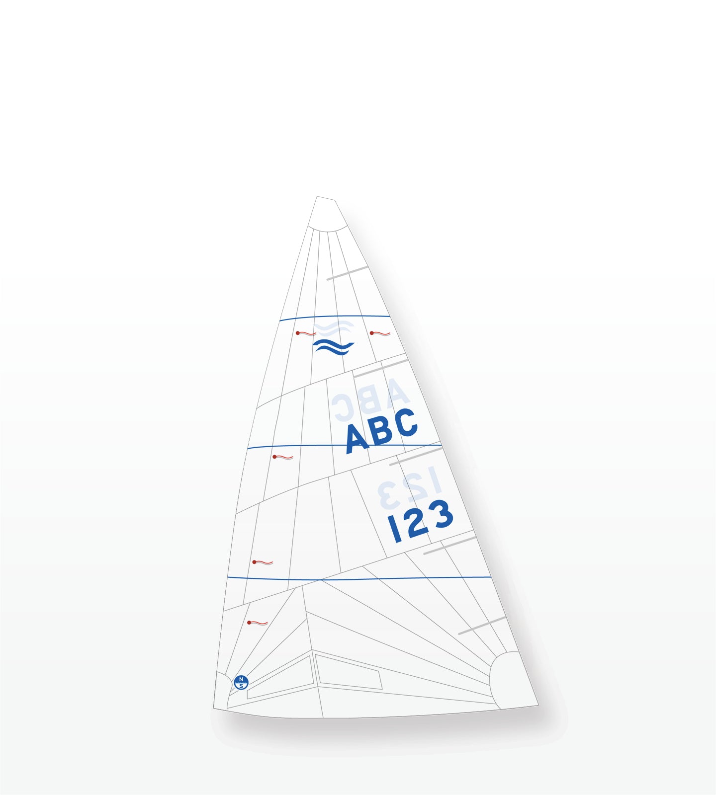 1 | White | North Sails Finn Mainsail