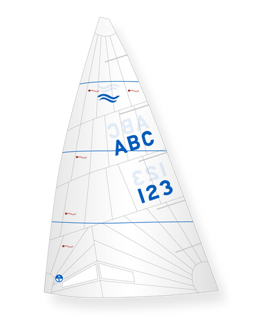 1 | White | North Sails Finn Dacron Mainsail