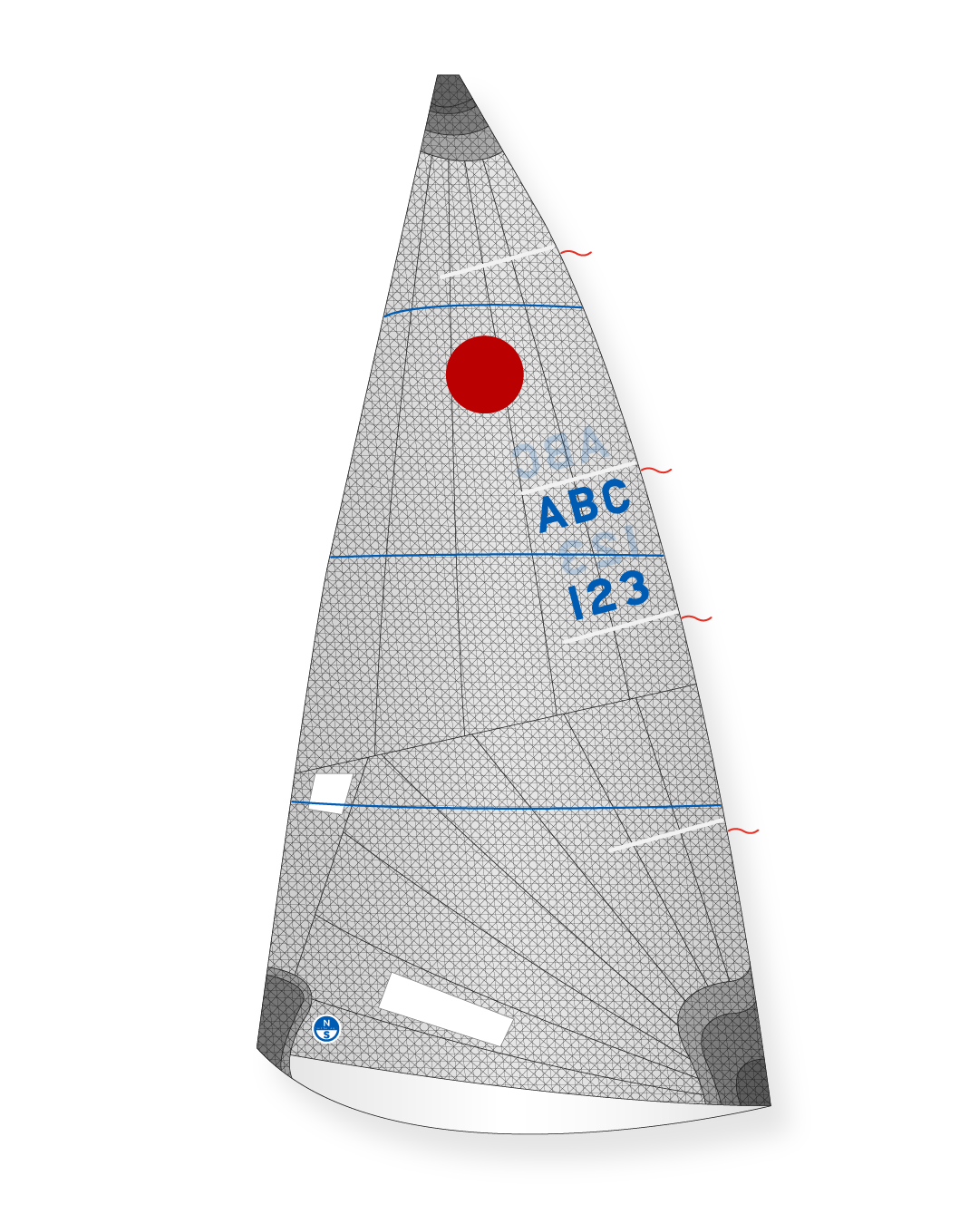 1 | Gray | North Sails Fireball  T-11 Mainsail