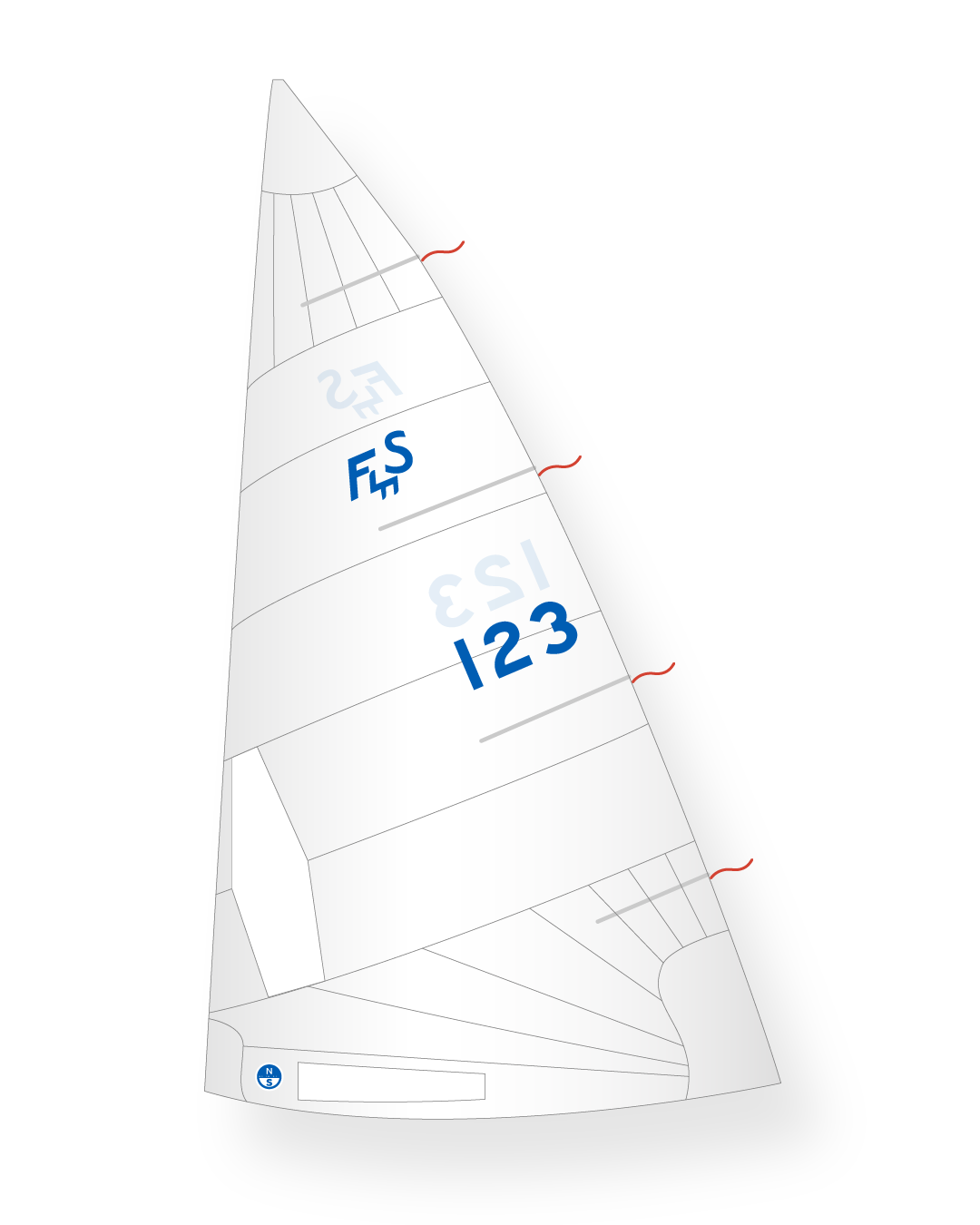 1 | White | North Sails Flying Scot RHC Large Window Mainsail