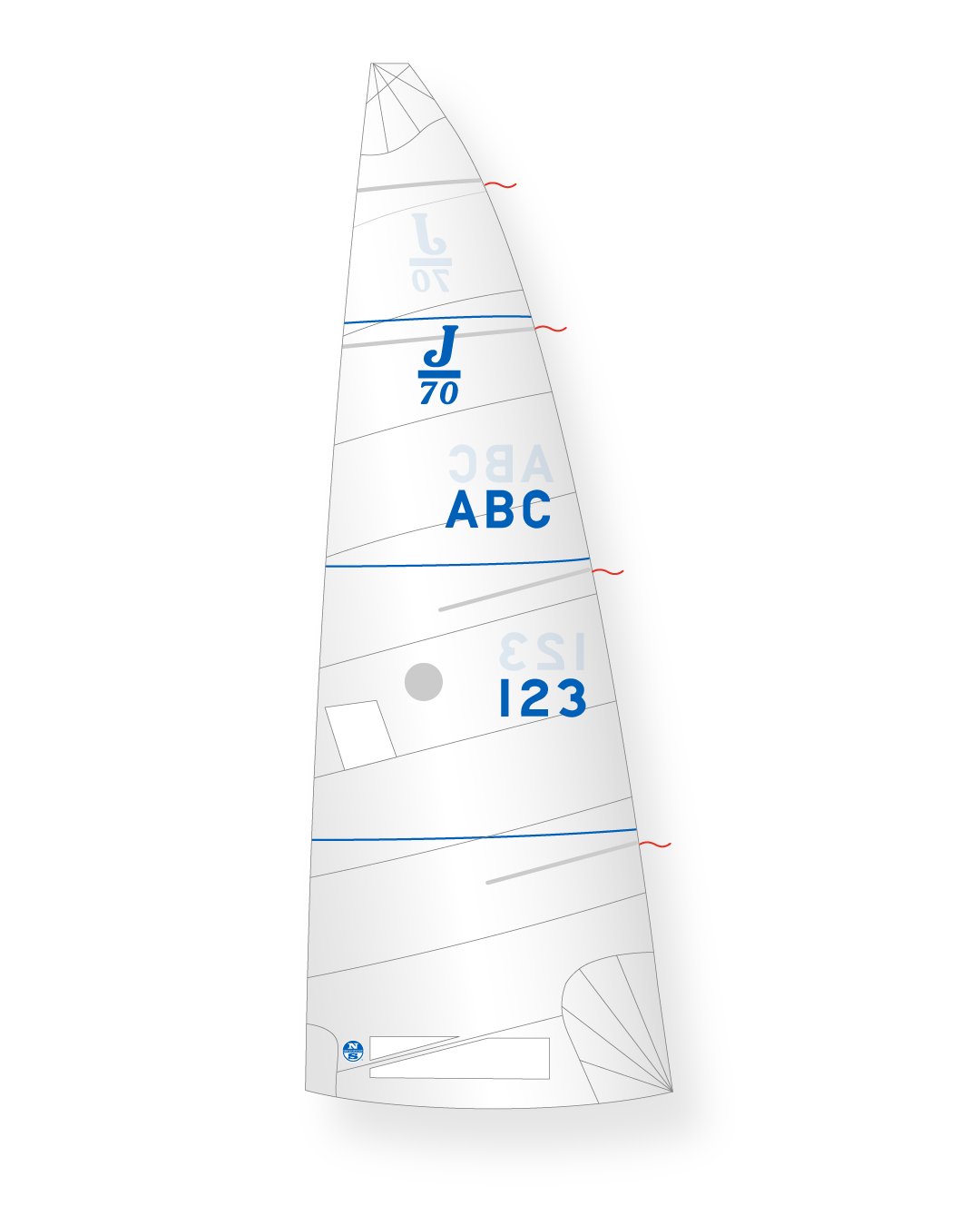 1 | White | North Sails J-70 F-1 Mainsail