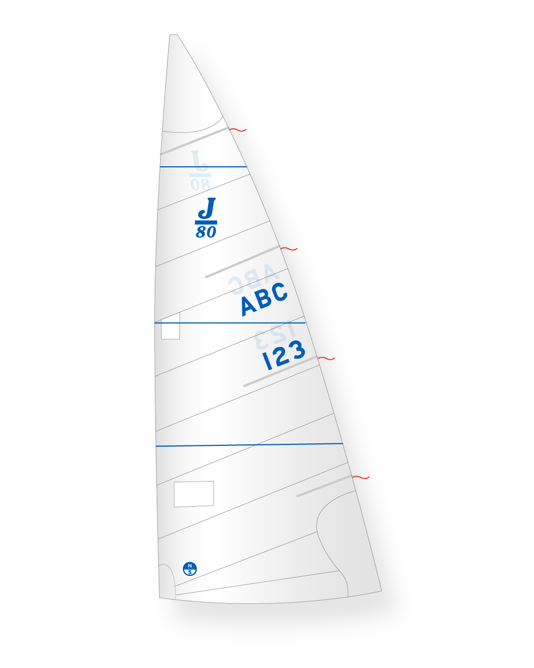 1 | White | North Sails J-80 MAX M-1 Mainsail