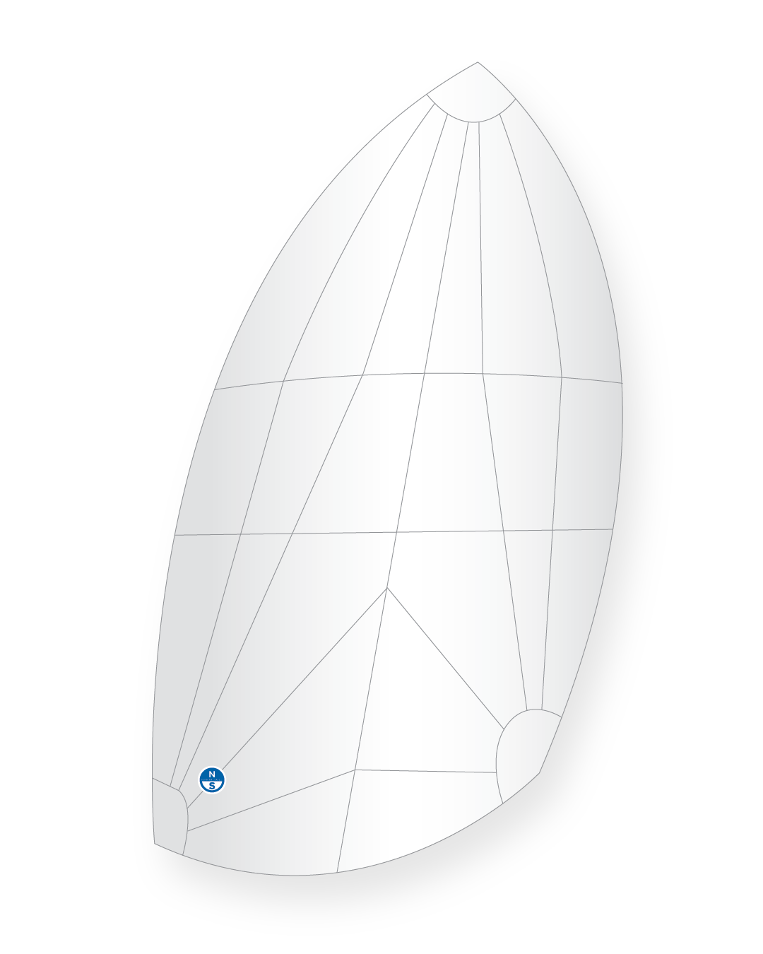 1 | White | North Sails Melges 20 V4-2R Airx 2-Patch Asymmetric