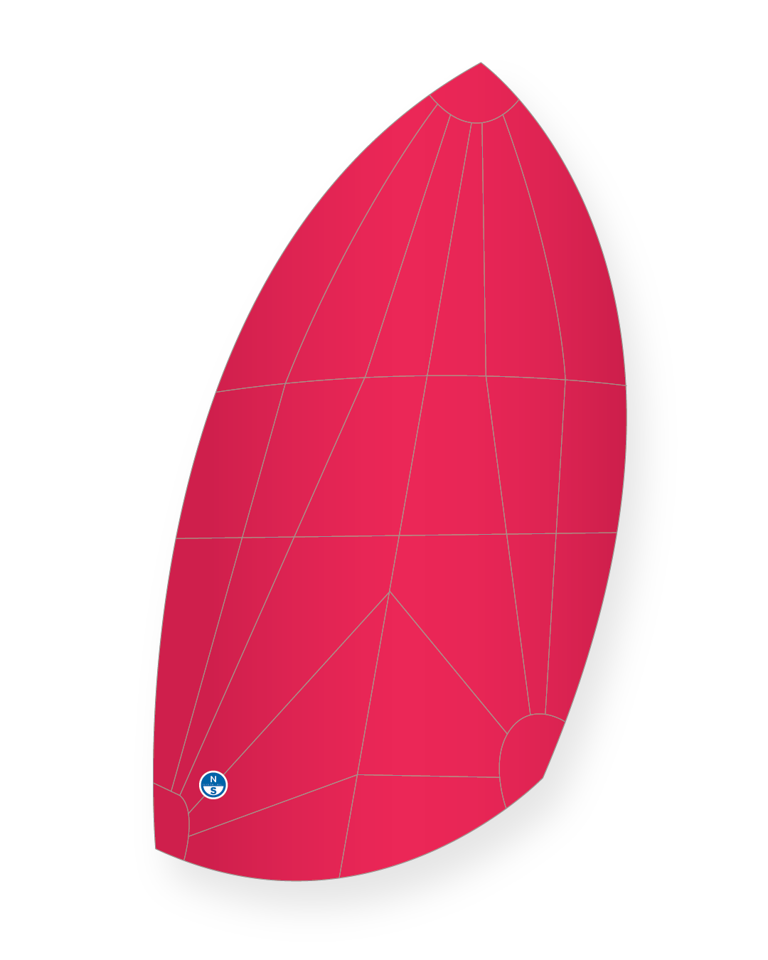 1 | Red | North Sails Melges 24 Spinnaker Red