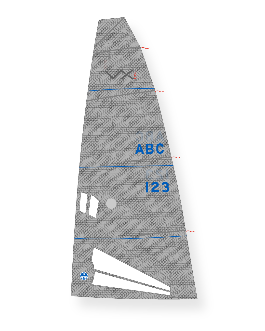 1 | Gray | North Sails VX One Design M-8 Mainsail