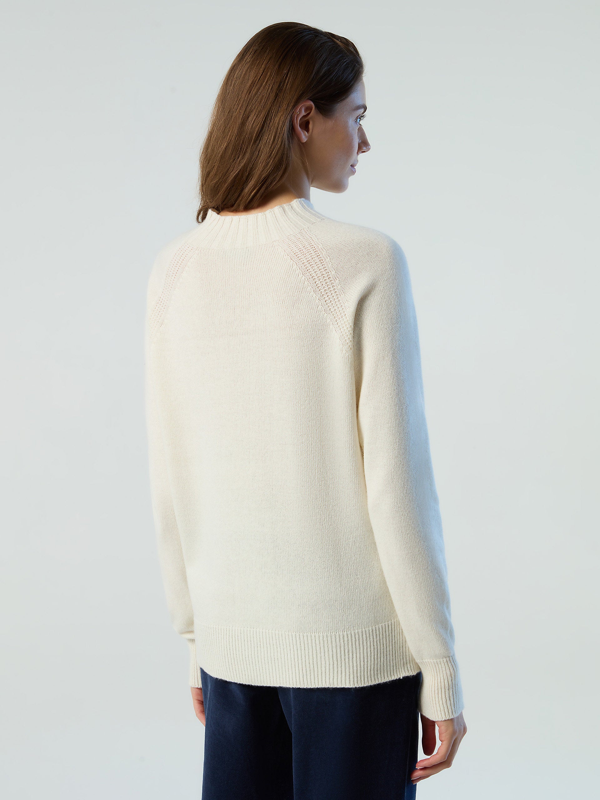 Eco cashmere mock-neck