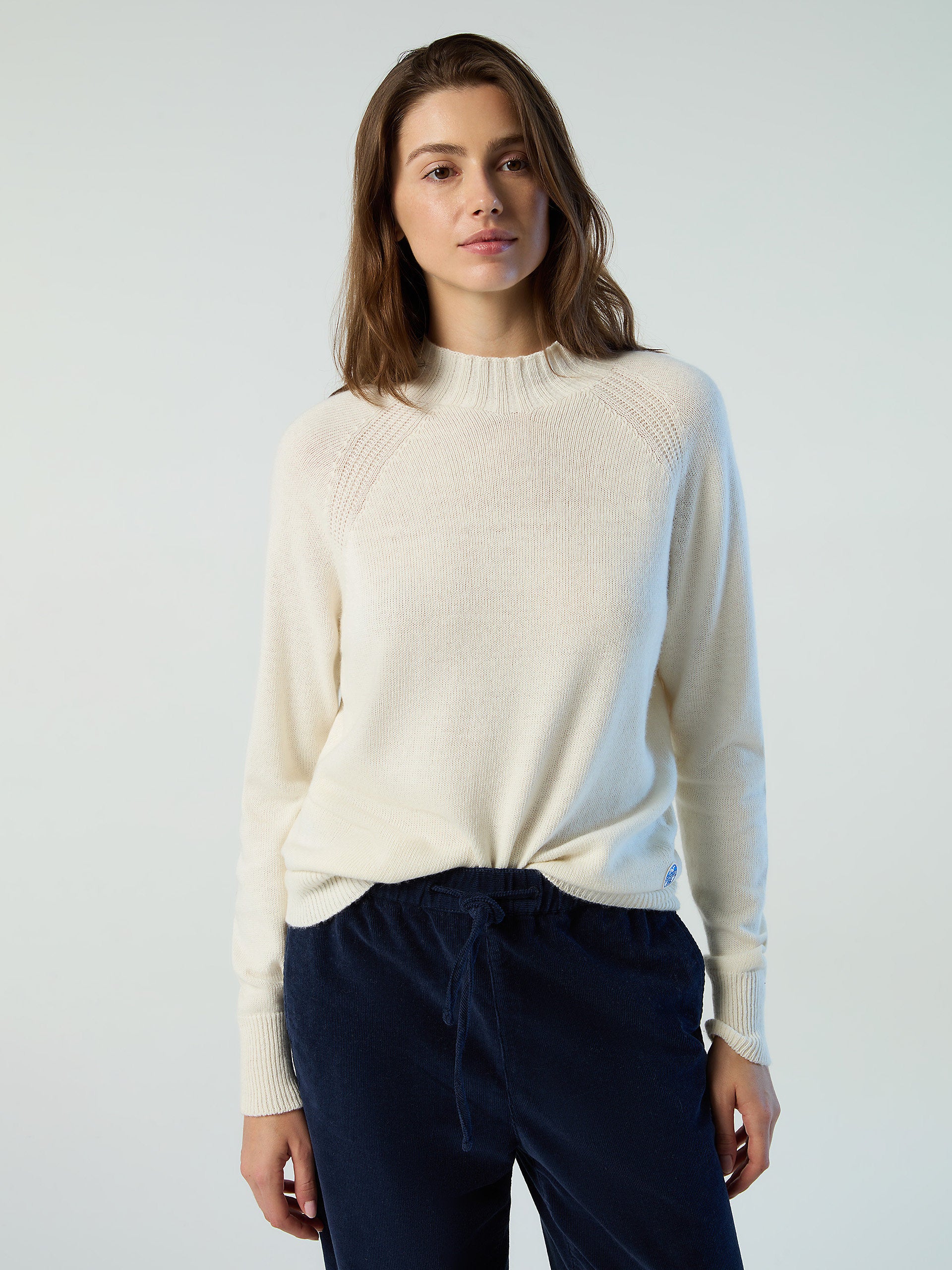 Eco cashmere mock-neck