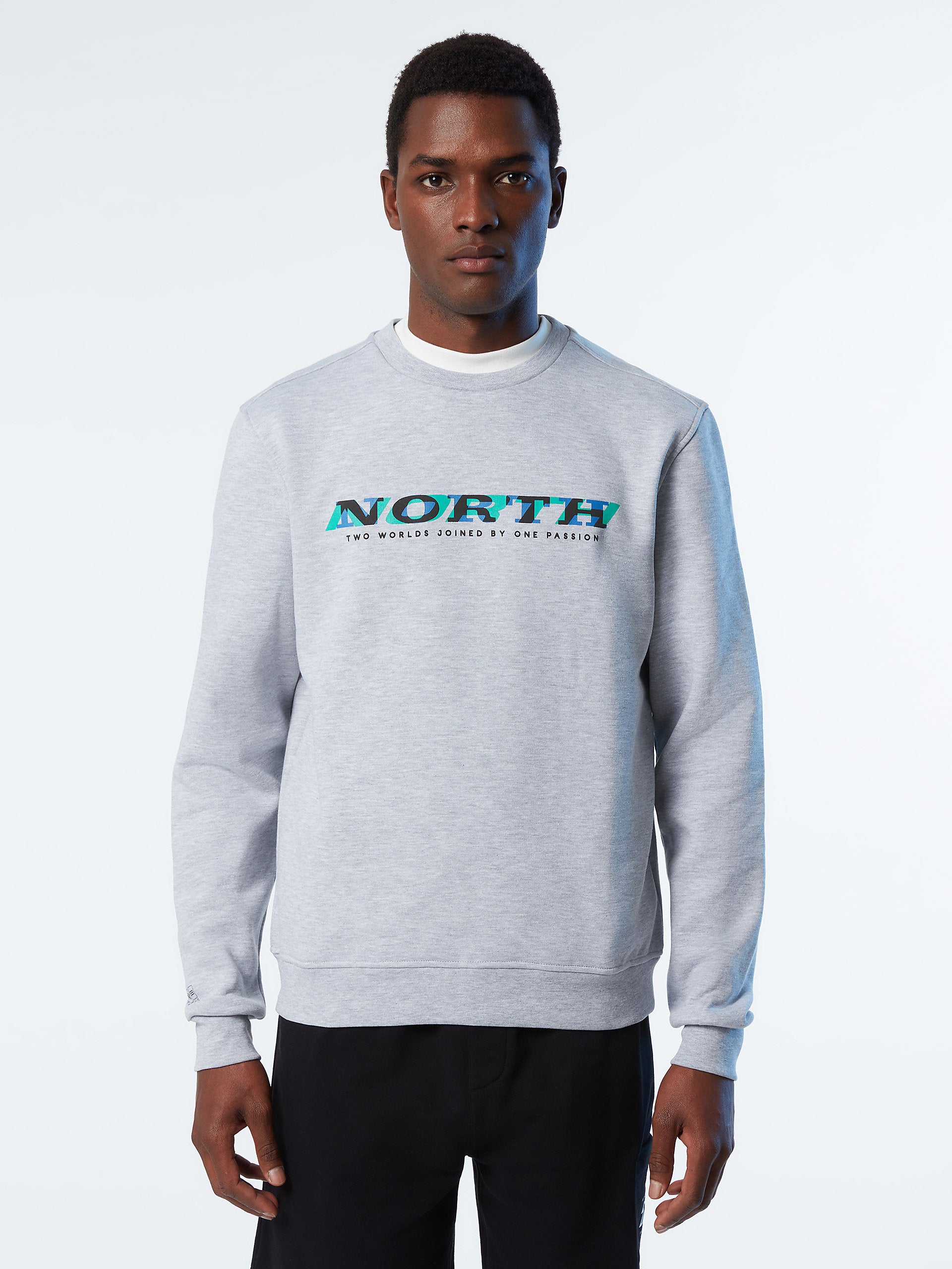 Crew neck sweatshirt on sale with chest pocket