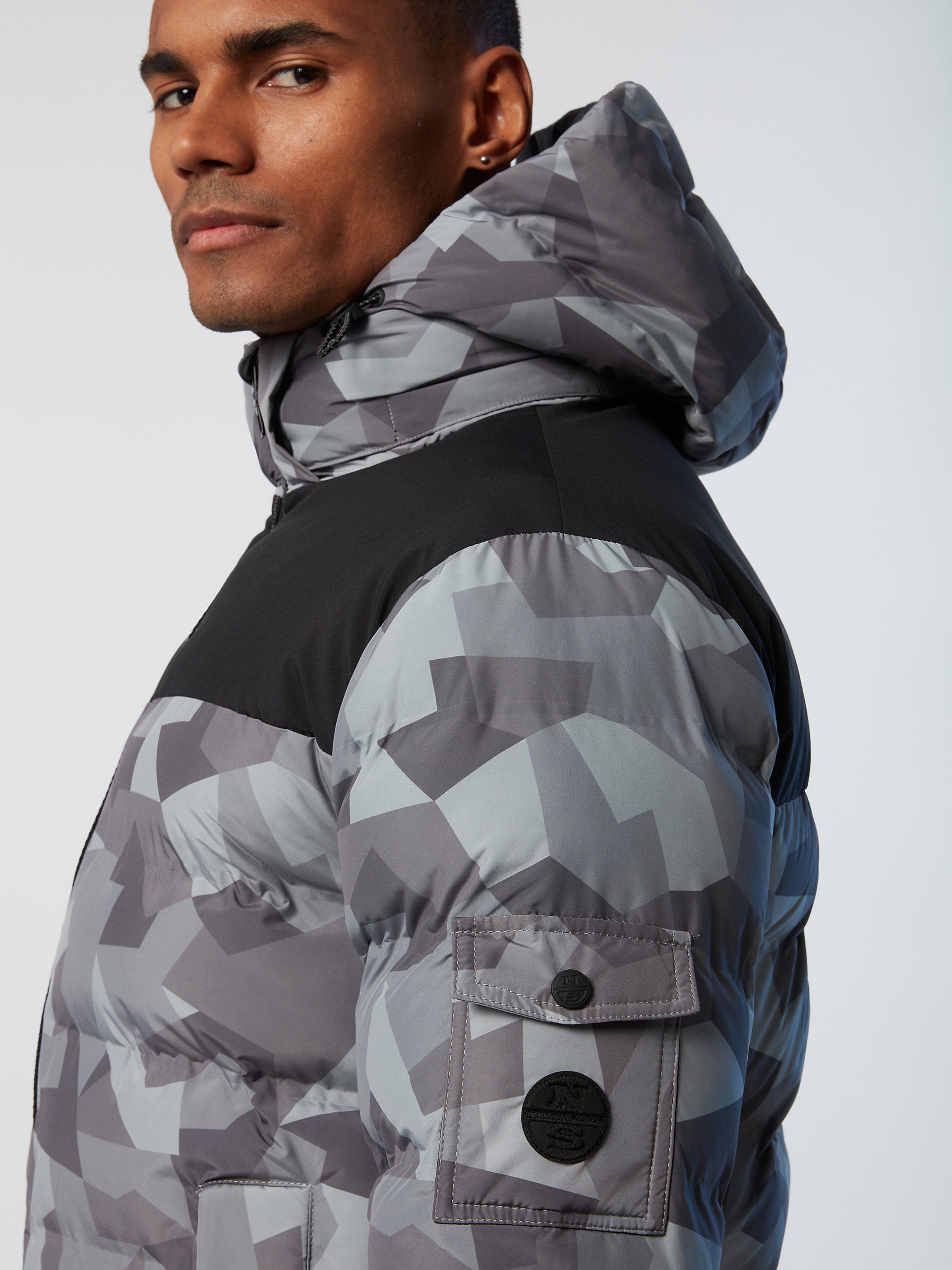 Camo sales padded jacket