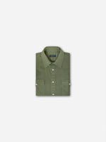 hover | Olive green | shirt-regular-point-collar-664093