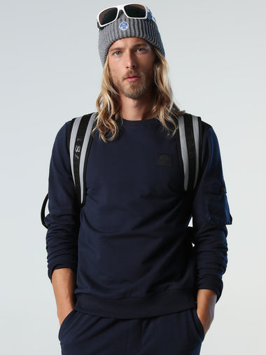 2 | Navy blue | crewneck-sweatshirt-wpocket-691050