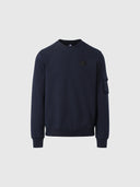 hover | Navy blue | crewneck-sweatshirt-wpocket-691050