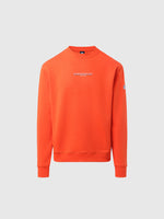 hover | Bright orange | crewneck-sweatshirt-with-graphic-691069