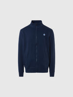 hover | Navy blue | full-zip-sweatshirt-with-logo-691159