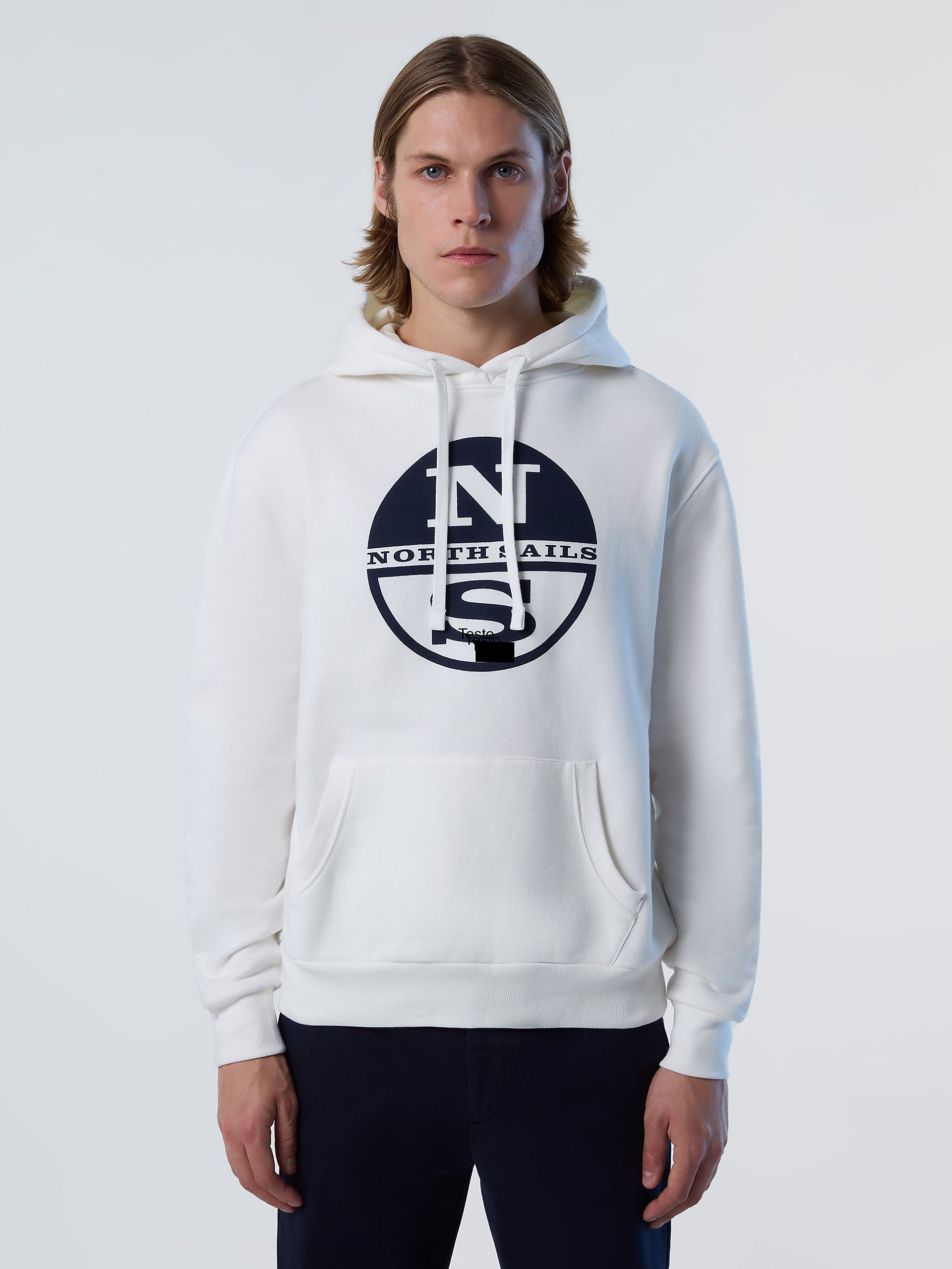 Hoodie with maxi logo print