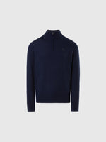 hover | Navy blue | half-zip-12gg-knitwear-699855