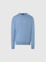 hover | Dusty blue | crewneck-12gg-knitwear-699858