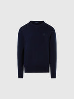 hover | Navy blue | crewneck-12gg-knitwear-699858
