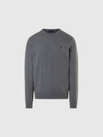 hover | Medium grey melange | crewneck-12gg-knitwear-699858