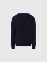 hover | Navy blue | crewneck-12gg-knitwear-699859