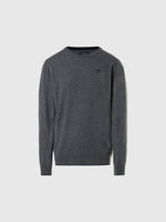 hover | Medium grey melange | crewneck-12gg-knitwear-699859