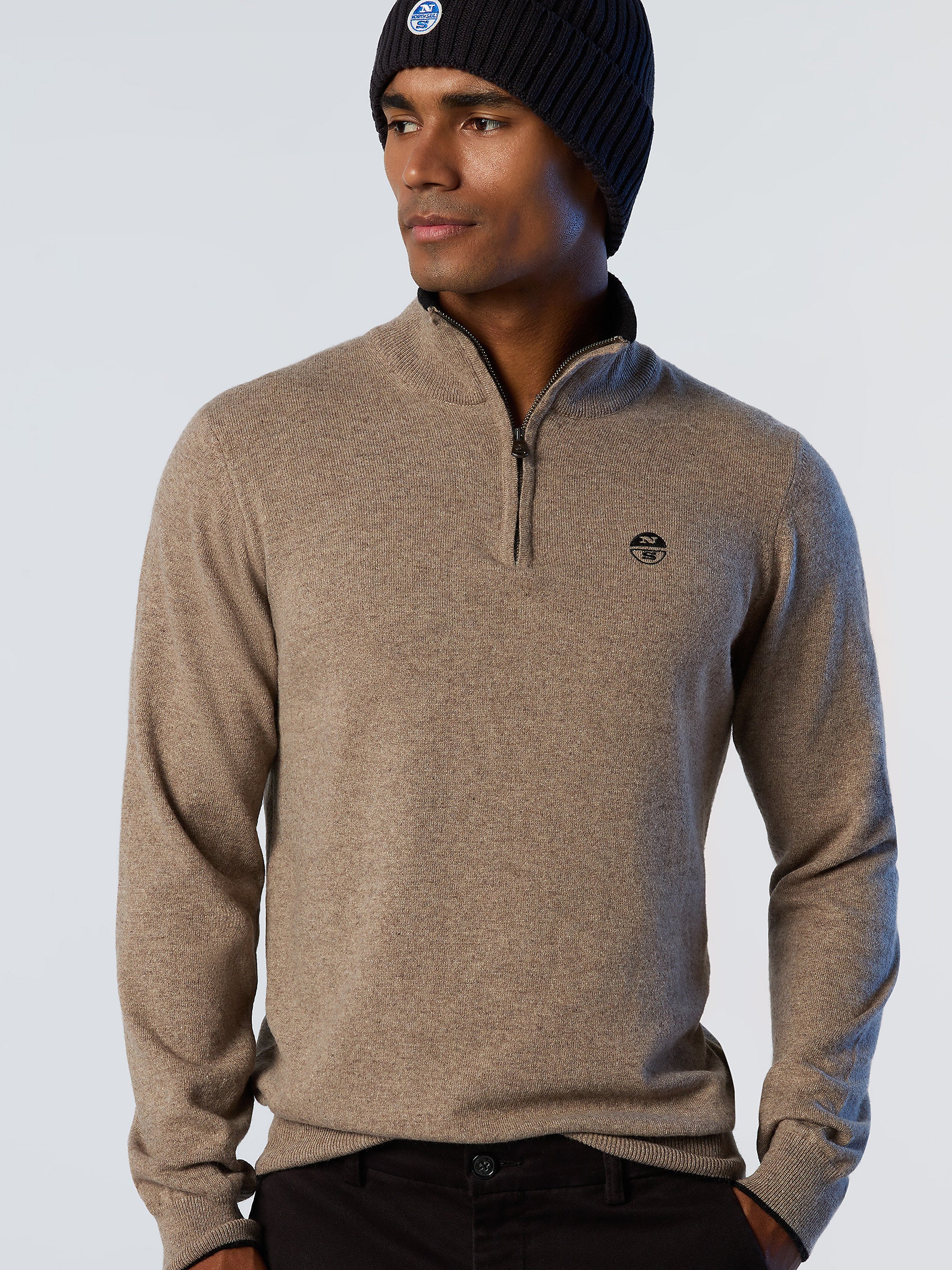 Half zip outlet knitwear