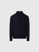 hover | Navy blue | half-zip-12gg-knitwear-699861