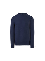 hover | Denim blue melange | crewneck-5gg-knitwear-699900
