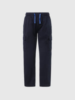 hover | Navy blue | cargo-pant-with-elastic-waist-775374